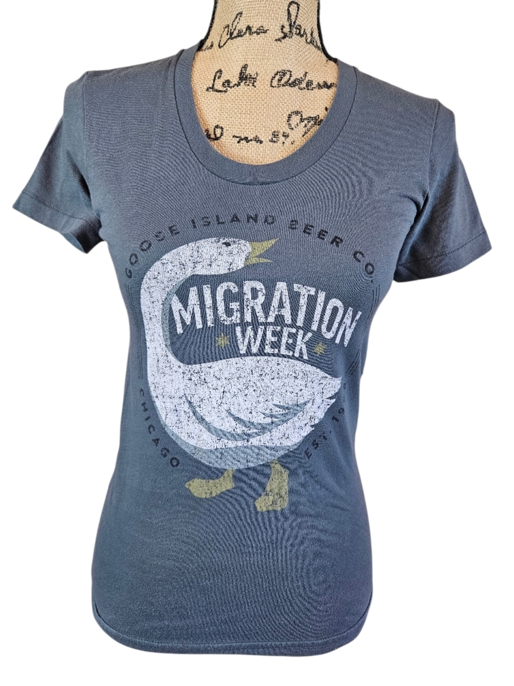 Goose Island "Join The Flock" Graphic Tee - Slate Grey